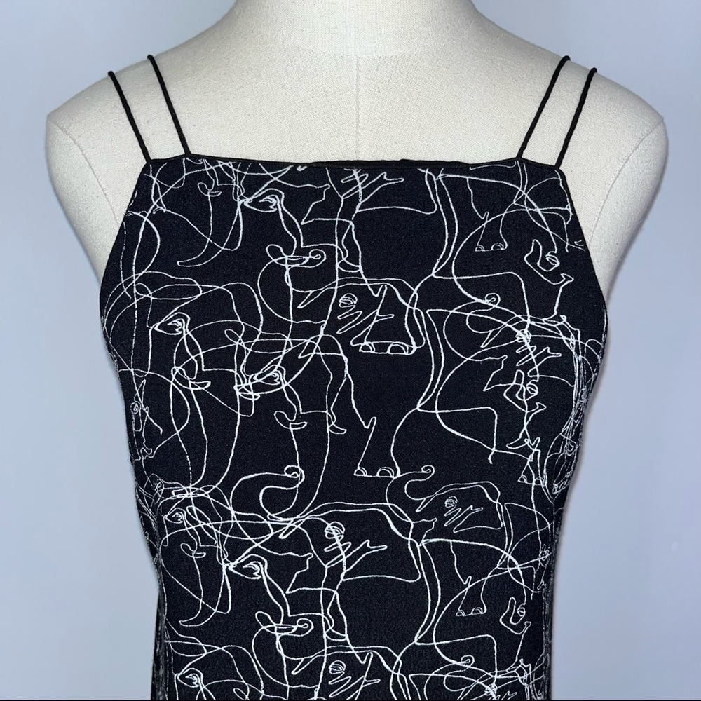 URBAN OUTFITTERS // SILENCE + NOISE Ella Printed Crepe Shift Mini Dress Medium - Picture 5 of 16